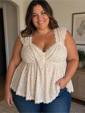 Lace Peplum Tank Top TORRID NWT Size 4XL